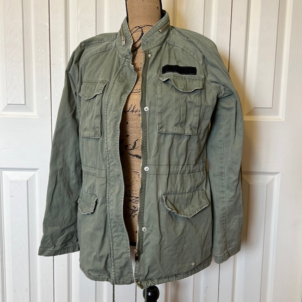 Annie & Fay lightweight army green military jacket